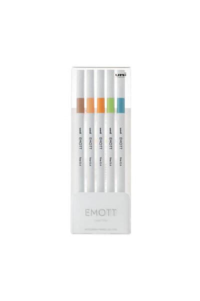 MC Micostore Fineliner UNI EMOTT PEM-SY, 0.4mm, NO.6, set 5 culori pastel