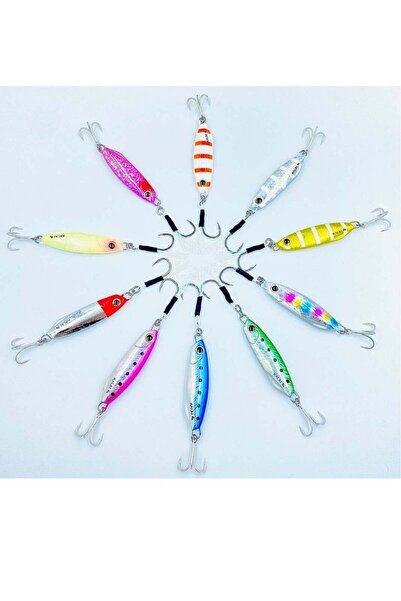 oakura Silver Zebra Kaiju Jig - 30G Weights, Extra Sharp Bkk Hook, 10 Mesmerizing Colors