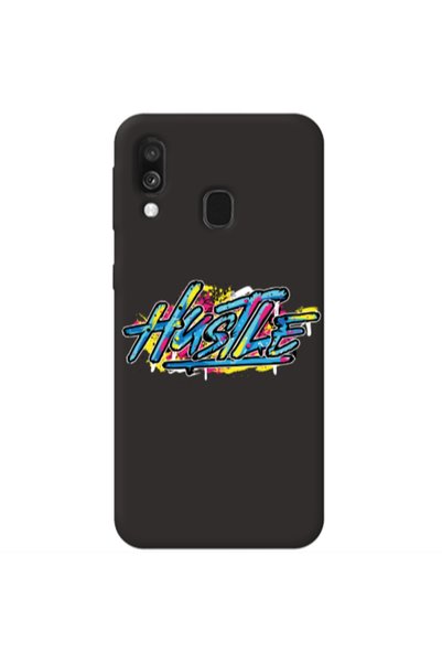 Other Samsung A40 Hustle Black Colored Silicone TPU Θήκη