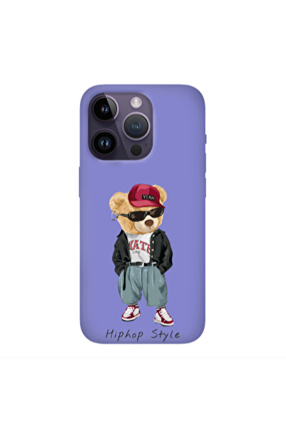 Other Apple iPhone 14 Pro Hip hop style Purple Colored Silicone TPU Θήκη