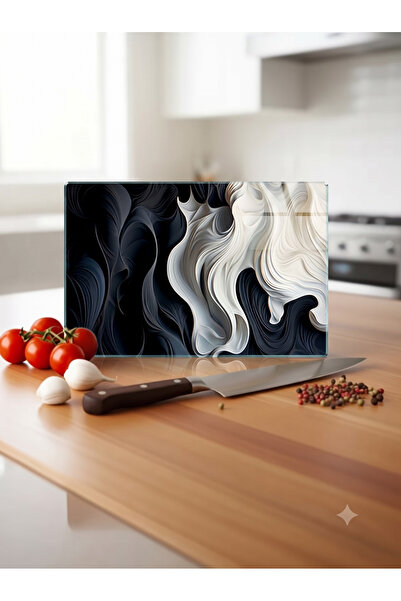 wudie Kitchen Countertop Protector and Decorative Heat-Resistant Tempered Gla...