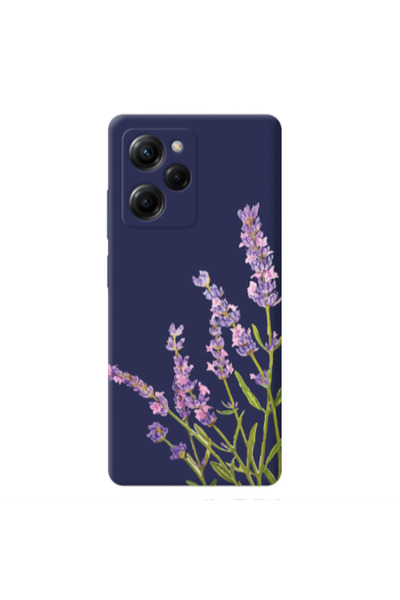 Other Xiaomi Poco X5 Pro Flowers 8 Dark blue Colored Silicone TPU Θήκη