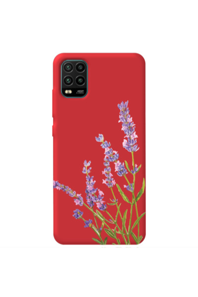 Other Xiaomi Mi 10 Lite Flowers 8 Red Colored Silicone TPU Θήκη