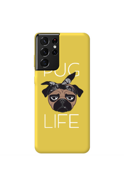 Other Samsung S21 Ultra Pug Life Yellow Colored Silicone TPU Θήκη