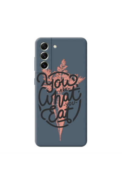Other Samsung S21 PLUS You are What You Eat Dark Grey Colored Silicone TPU Θήκη