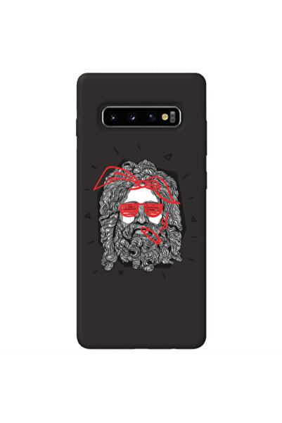 Other Samsung S10 Cool glasses Black Colored Silicone TPU Θήκη