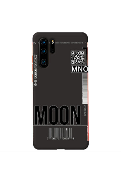 Other Huawei P30 Pro A ticket to the moon Black Colored Silicone TPU Θήκη