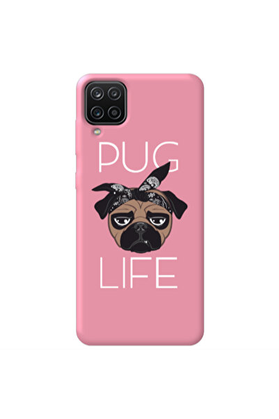 Other Samsung A12 Pug Life Pink Colored Silicone TPU Θήκη