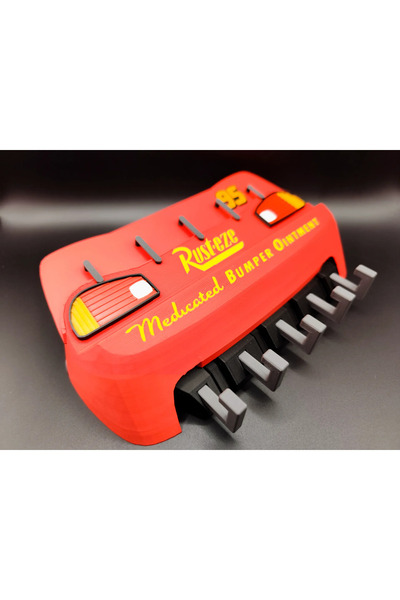 Eva Prints Cuier pentru chei Lightning McQueen Cars Rust-eze, organizator perete, suport chei auto, model decorativ printat 3D, 5 carlige