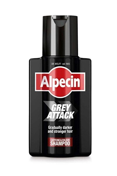 ALPECİN Grey Attack Caffeine Shampoo for Men 200ml, German Hair & Scalp Shamp...