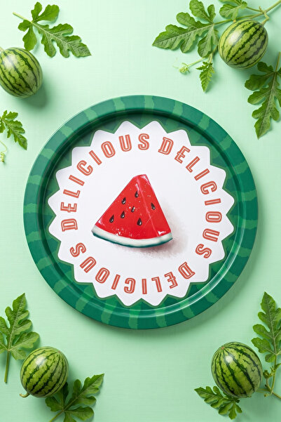 EVLE Metal Tray, 31.5 cm Watermelon