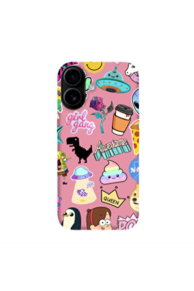 Other Apple Iphone 16 plus Cartoon queen Pink Colored Silicone TPU Θήκη