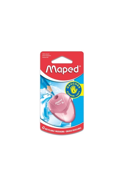 Maped Sharpener I-gloo simple for left-handed with pink blister reservoir