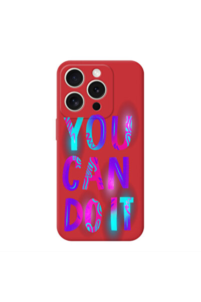 Other Apple iPhone 15 Pro You Can Doit Red Colored Silicone TPU Θήκη