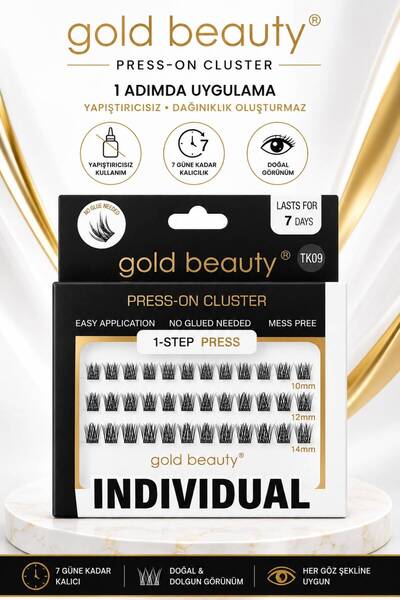 Gold Beauty Indıvıdual Kirpik Kendinden Yapışkanlı Takma Kirpik - Tek Tek Kirpik