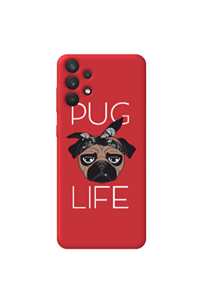 Other Samsung A32 4G Pug Life Red Colored Silicone TPU Θήκη