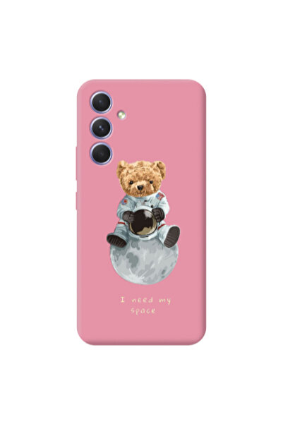 Other Samsung A26 Bear in space Pink Colored Silicone TPU Θήκη