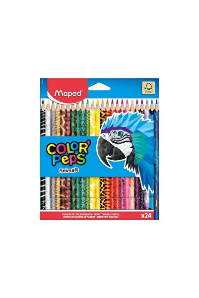 Maped Creioane colorate Color Peps Animale 24 culori/cutie FSC