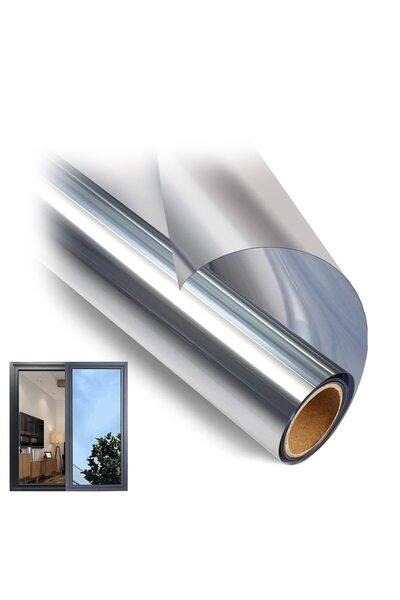 NEXTLY Folie reflectorizantă pentru geamuri, reutilizabilă, protecție UV, ade...