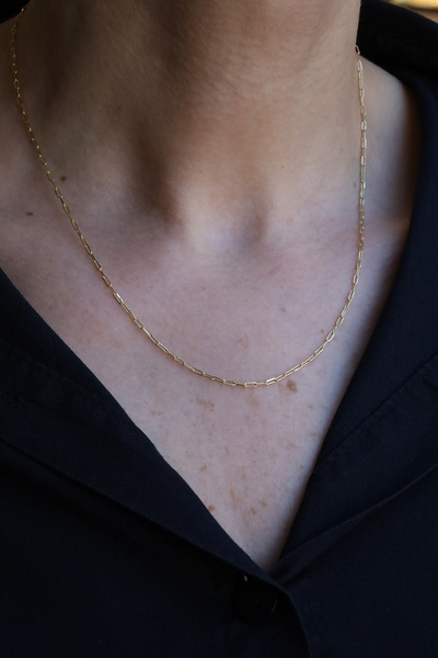 Yenigün Kuyumculuk 14 Ayar Altın (1 mm) Ataç Zincir Kolye