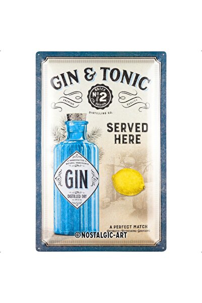 Nostalgic Art Nostalgic-Art retro limeni znak Gin & Tonic se služi ovde – Ide...