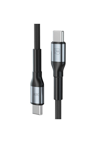 3MK Υπερκαλώδιο N-Series USB-C σε USB-C 240W 5A 3μ Μαύρο