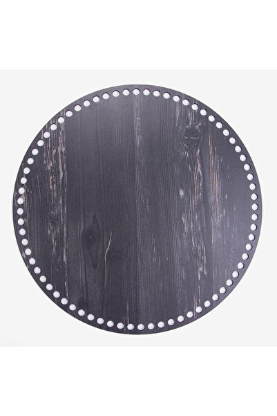 CraftMaxi Wooden Round Base Black-30 cm