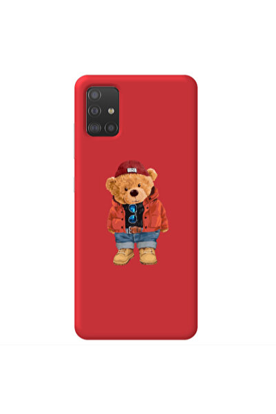 Other Samsung M31S Bear in a hat Red Colored Silicone TPU Θήκη