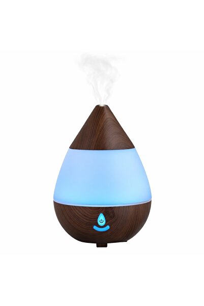 NEXTLY Difuzor de aromaterapie cu ultrasunete, 235 ml, LED cu 7 culori, Maro ...