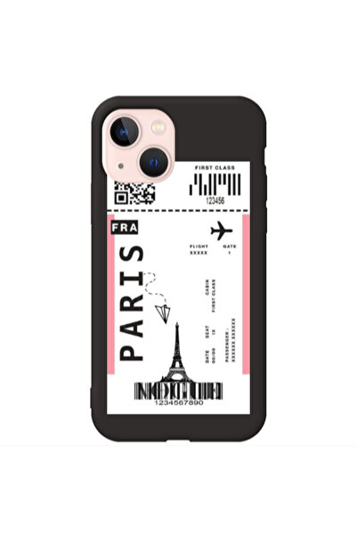 Other Apple iPhone 13 Paris FRA Black Colored Silicone TPU Θήκη