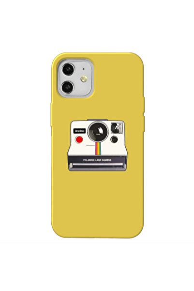 Other Apple iPhone 12 Polaroid land camera Yellow Colored Silicone TPU Θήκη