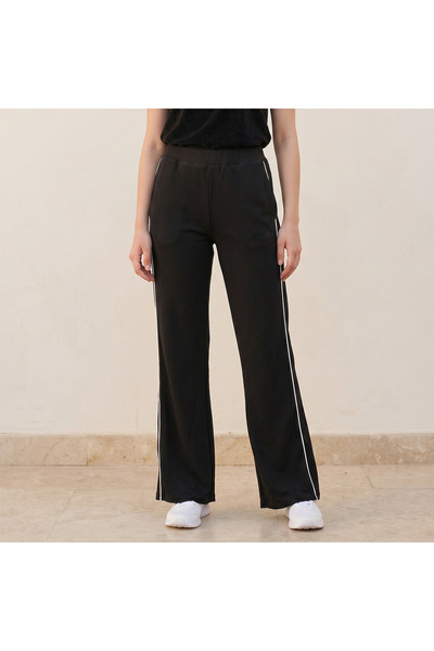Kappa 2 Way Stretch Ribbed Wide Leg Pants