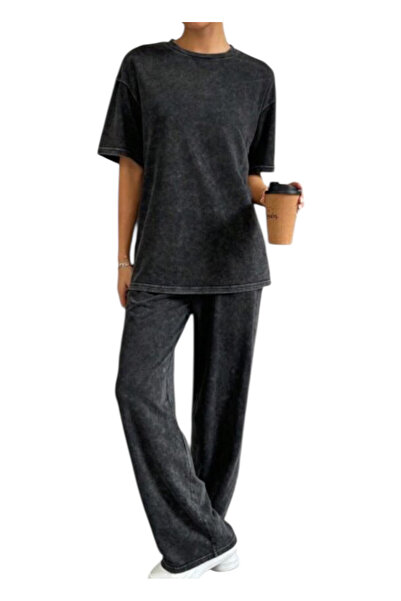 OEM Compleu dama, din doua piese, pantaloni si tricou, subtire, casual, larg, L