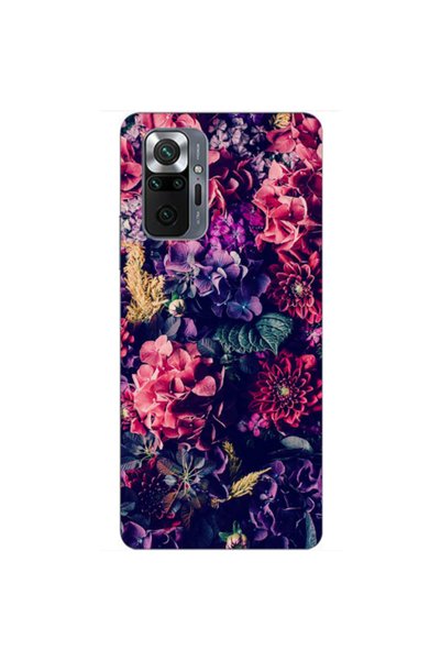 Other Xiaomi Redmi Note 10 Pro Max Purple and pink flowers Transparent Silico...