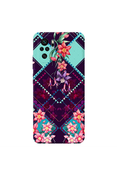Other Xiaomi Redmi Note 10S Checkered flowers Transparent Silicone TPU Θήκη