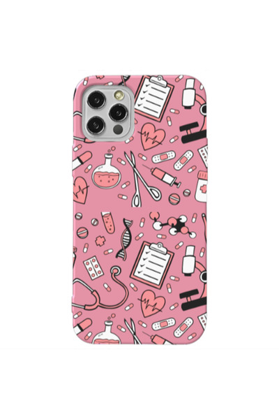 Other Apple iPhone 12 Pro Max Laboratory Pink Colored Silicone TPU Θήκη