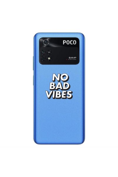 Other Xiaomi Poco M4 Pro 4G No bad vibes Transparent Silicone TPU Θήκη