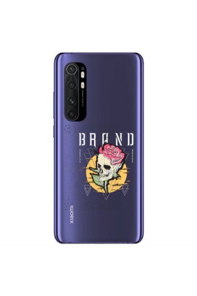 Other Xiaomi Mi Note 10 Lite Skull Roses Transparent Silicone TPU Θήκη