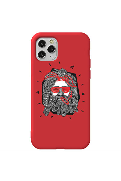 Other Apple iPhone 11 Pro Max Cool glasses Red Colored Silicone TPU Θήκη
