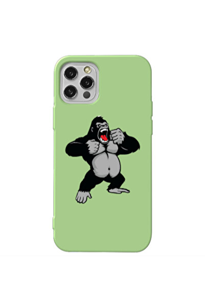 Other Apple iPhone 12 Pro Max Angry Gorilla2 Light Green Colored Silicone TPU...