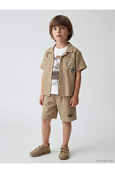 LC Waikiki مجموعة LCW Kids Brown Toy Story المرخصة للأولاد مكونة من 3 قطع