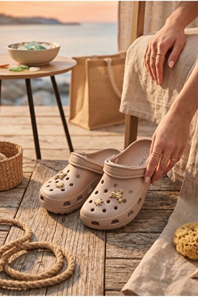 Moda fiesta Women's Beige Slippers Sandals Lightweight Daily Summer Sabo