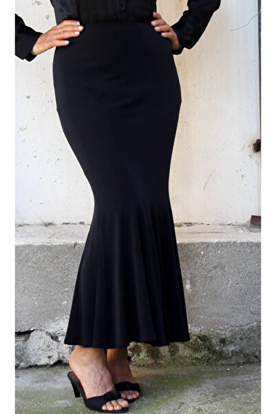 trikobis Evaze Detailed Long Skirt