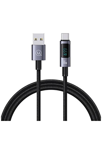Usams Cablu USB la USB-C 66W 1.2m Negru