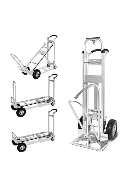 Garvee Industrial Convertible Hand Truck - Heavy Duty Aluminum 3 in 1 Dolly (...