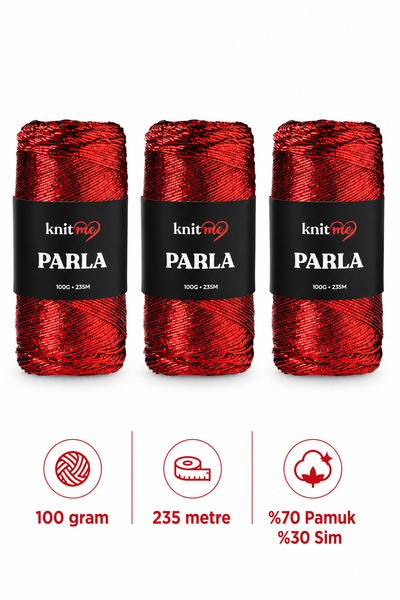 knitme Parla Knitting Yarn 100 Gr 235 Mt Bag Yarn Supla Yarn Cotton Sim 3 Pieces