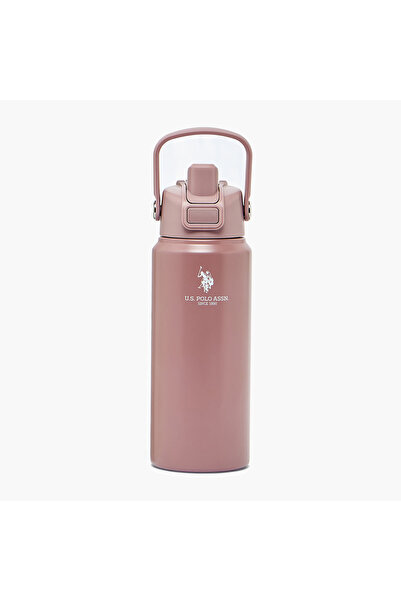 U.S. Polo Assn. US POLO ASSN. Solid Stainless Steel Water Bottle with Spout a...