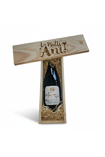 Mangin et Fils Pachet Cadou Champagne Brut in Cutie de Lemn Personalizata 12%...