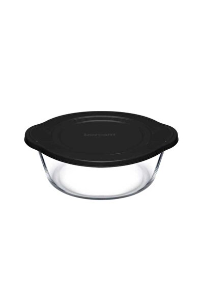 Borcam By Pasabahce Vas rotund din sticlă termorezistentă cu capac din plasti...