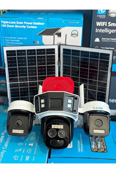 CENTECH OKAM 4075 4G – 3 Kameralı 10X Optik Zoomlu Solar Güvenlik Kamerası